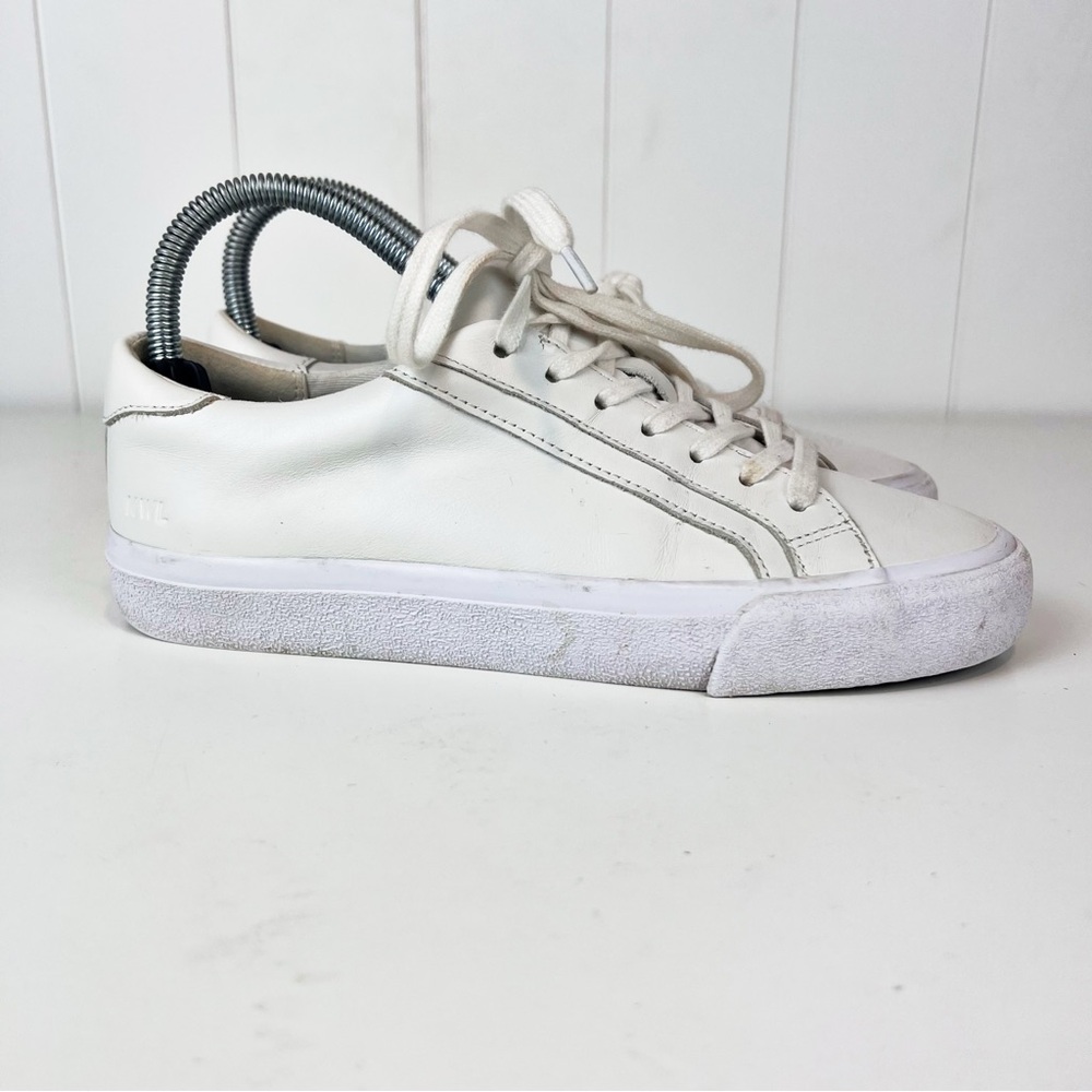 Madewell Sidewalk Low-Top Sneakers in Leather Size 7.5 pale parchment Streetwear